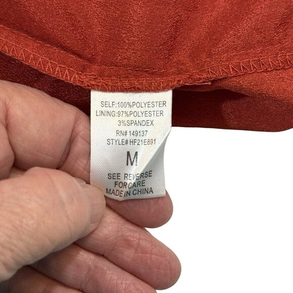 HYFVE HYFVE HYFVE Double‎ Strap Floral Backless Dress Women's Medium Rust NEW - Picture 13 of 16